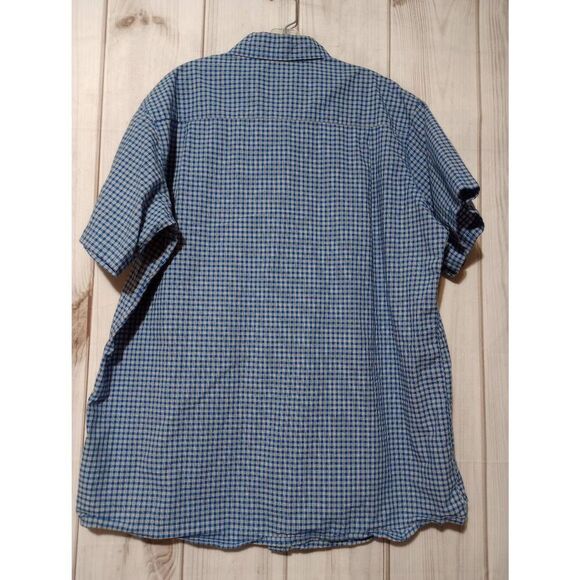 Men's 2xl Carhartt Short Sleeve Button Down Gingham Check Shirt Work Casual - Picture 2 of 7